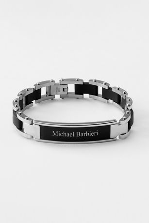 Picture of Engraved Kids and Teens Matte Black ID Bracelet