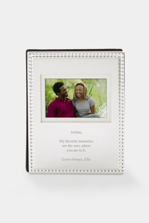 Picture of Engraved Silver Beaded Mini Photo Album