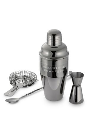 Picture of Engraved Entertaining Gunmetal Shaker Set