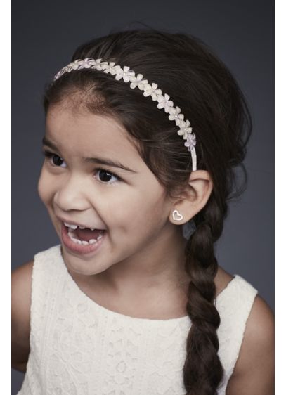 Blooming Flower Girl Headband With Crystal Centers David S Bridal