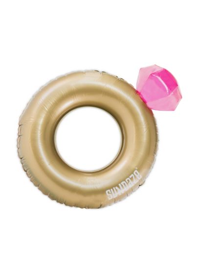 Diamond Ring Inflatable Pool Float - This giant diamond ring pool float is the