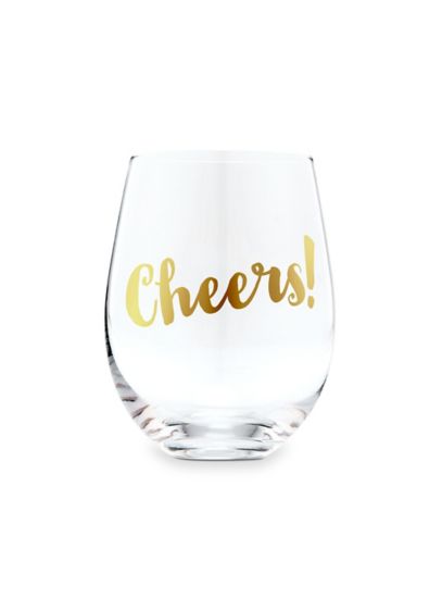 Wedding Party Stemless Cheers Toasting Wine Glass David S Bridal