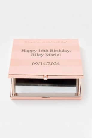 Picture of Engraved Rose Gold Frosted Strip Compact