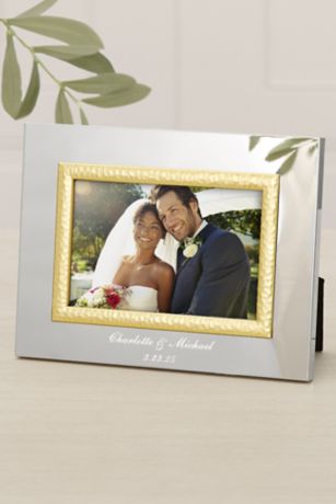 Picture of Personalized Silver Gold Hammered Frame - 4 x 6