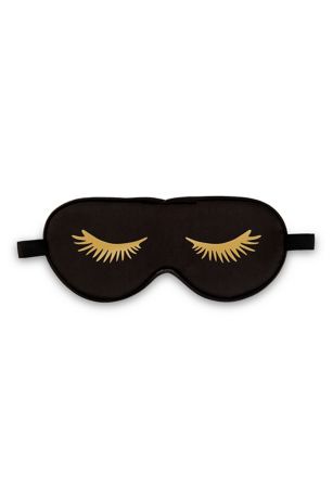 black satin sleep mask