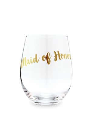 Maid Of Honor Stemless Toasting Wine Glass David S Bridal