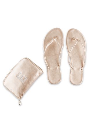 gold flip flops wedding