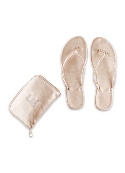 Monogram Foldable Flip Flops David S Bridal