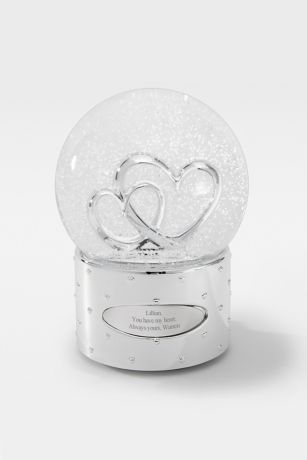 Picture of Engraved Two Hearts As One Snow Globe