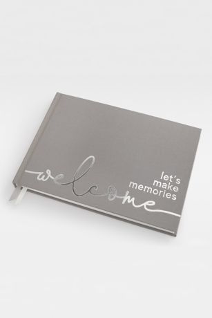 Picture of Grey and Silver Welcome Guest Book