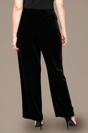 plus size wide leg stretch pants