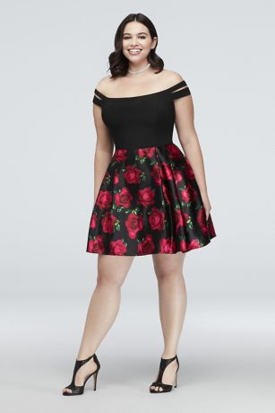 fit flare plus size dress