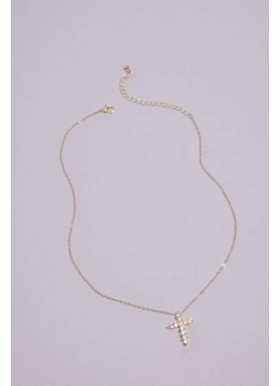 Cubic Zirconia Cross Necklace - Wedding Accessories