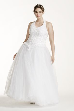 david's bridal halter wedding dress