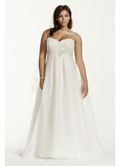 Spaghetti Strap Organza Plus Size Wedding Dress | David's Bridal
