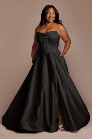 Picture of Sculpted Corset Bodice Satin Wedding Dress