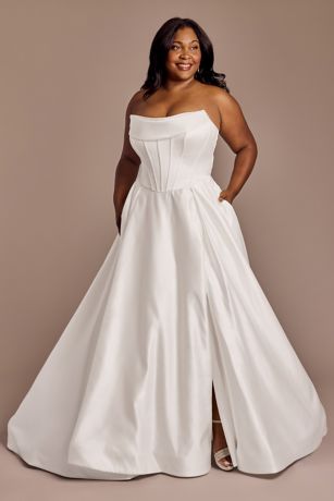 Picture of Sculpted Corset Bodice Satin Wedding Dress