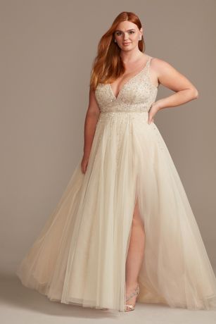 tall plus size wedding dresses