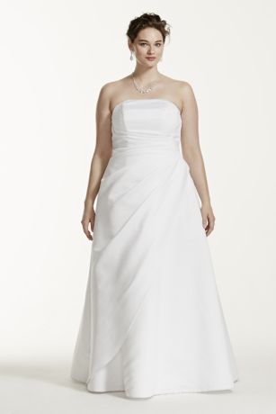 asymmetrical wedding dress plus size