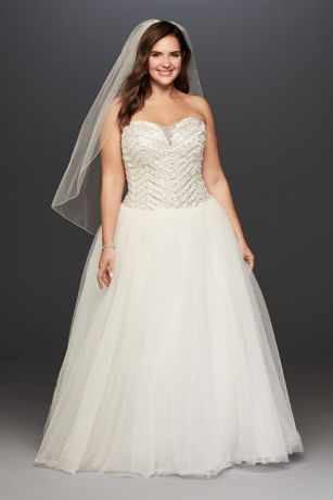 Jewel Tulle Crystal Plus Size Wedding Dress | David's Bridal