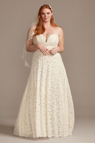 tall plus size wedding dresses