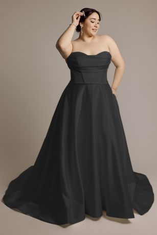 Picture of Satin Strapless Ball Gown Wedding Dress