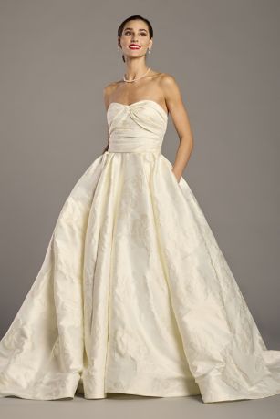 Picture of Strapless Twist Knot Bodice Jacquard Ball Gown