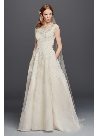 Oleg Cassini Lace Wedding Dress with Pockets David s Bridal Oleg Cassini Lace Wedding Dress with Pockets David s Bridal