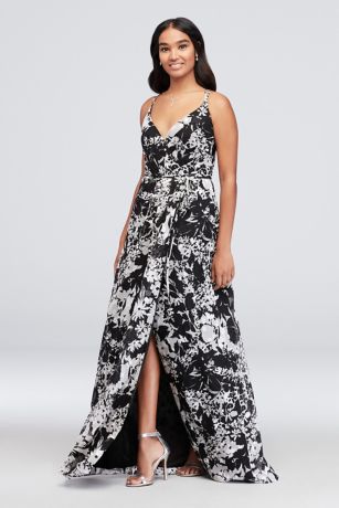 david's bridal wrap around dress