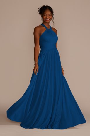 david's bridal sapphire blue bridesmaid dresses Winter Wedding Color Ideas for a Glamorous Bridal Party