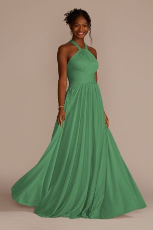 david's bridal mesh bridesmaid dress