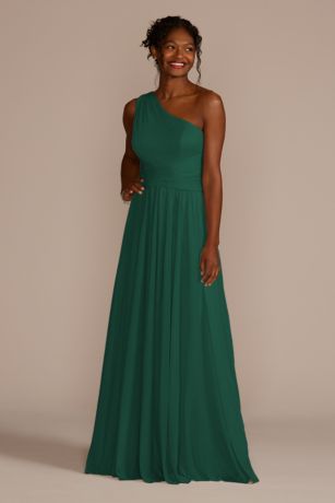 Picture of Mesh One-Shoulder Dress with Full Skirt