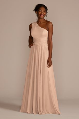 Picture of Mesh One-Shoulder Dress with Full Skirt