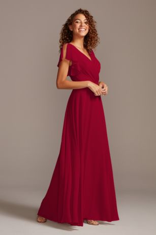 david's bridal maroon bridesmaid dresses