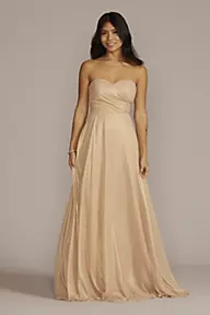 Celebrate DB Studio Strapless Full Skirt Tall Bridesmaid Dress