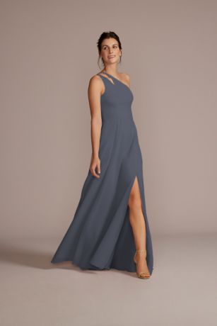 Short Bridesmaid Dress Charcoal Grey