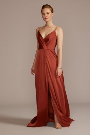 Picture of Stretch Charmeuse Cowl Back Dress