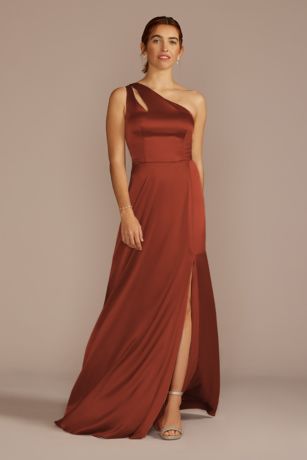 Picture of Stretch Charmeuse One-Shoulder Dress