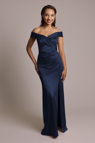 Celebrate DB Studio Sculpting Satin Cross-Front Dress