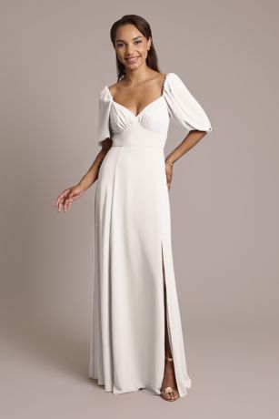 Picture of Chiffon Short Sleeve A-Line Dress