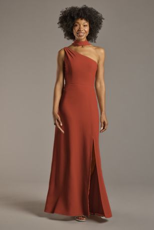 Picture of Convertible One-Shoulder Chiffon Dress