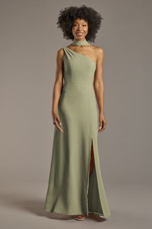 Picture of Convertible One-Shoulder Chiffon Dress