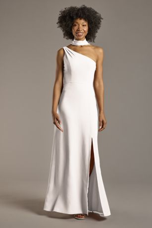 Picture of Convertible One-Shoulder Chiffon Dress