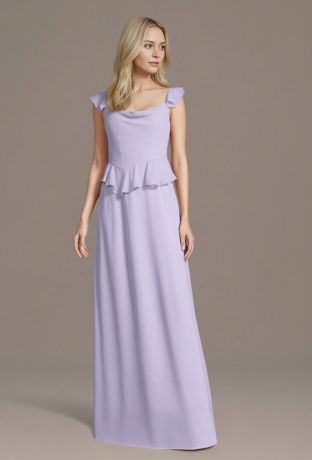 Picture of Chiffon Ruffle Strap A-Line Dress with Peplum