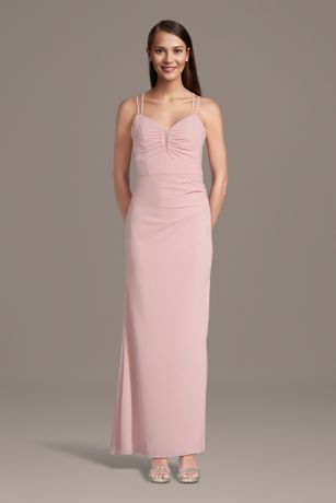 Picture of Chiffon Spaghetti Strap Notch Neck A-Line Dress