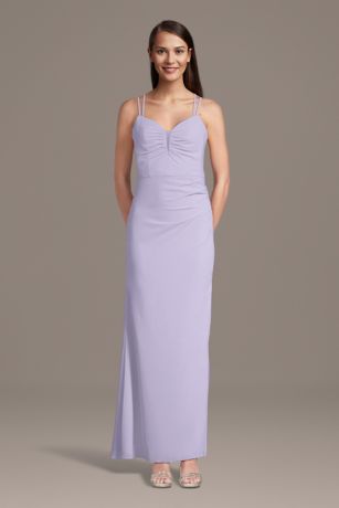 Picture of Chiffon Spaghetti Strap Notch Neck A-Line Dress