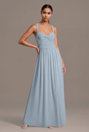 Picture of Chiffon Pleated Bodice A-Line Dress