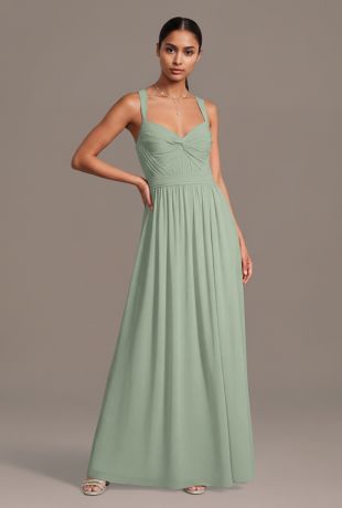 Picture of Chiffon Pleated Bodice A-Line Dress