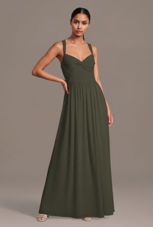 Picture of Chiffon Pleated Bodice A-Line Dress