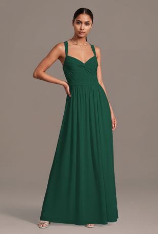Picture of Chiffon Pleated Bodice A-Line Dress